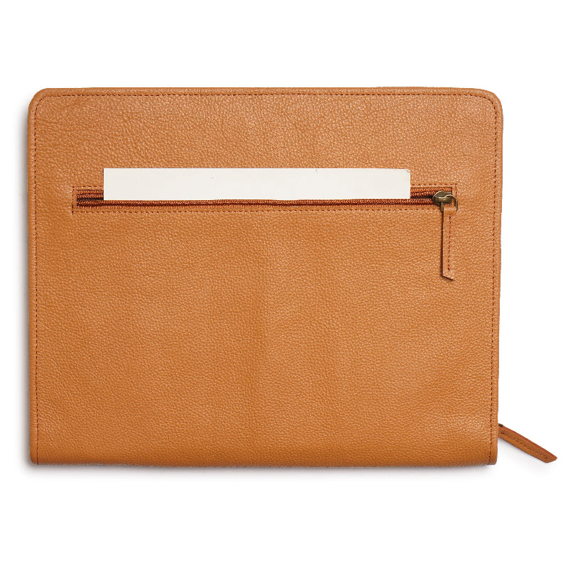 zipper leather file folder