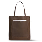 back leather tote bag​ with paper