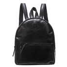Leather backpack for school Black