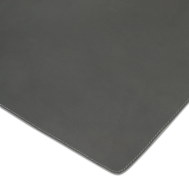 Gray leather sample on a white background