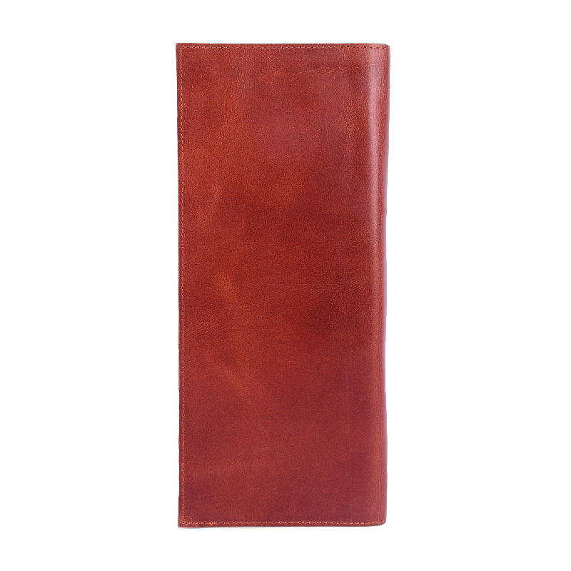 Brown leather wallet on a white background