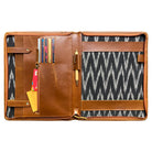 brown A4 leather document folder inner