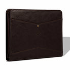 Black leather portfolio on a white background