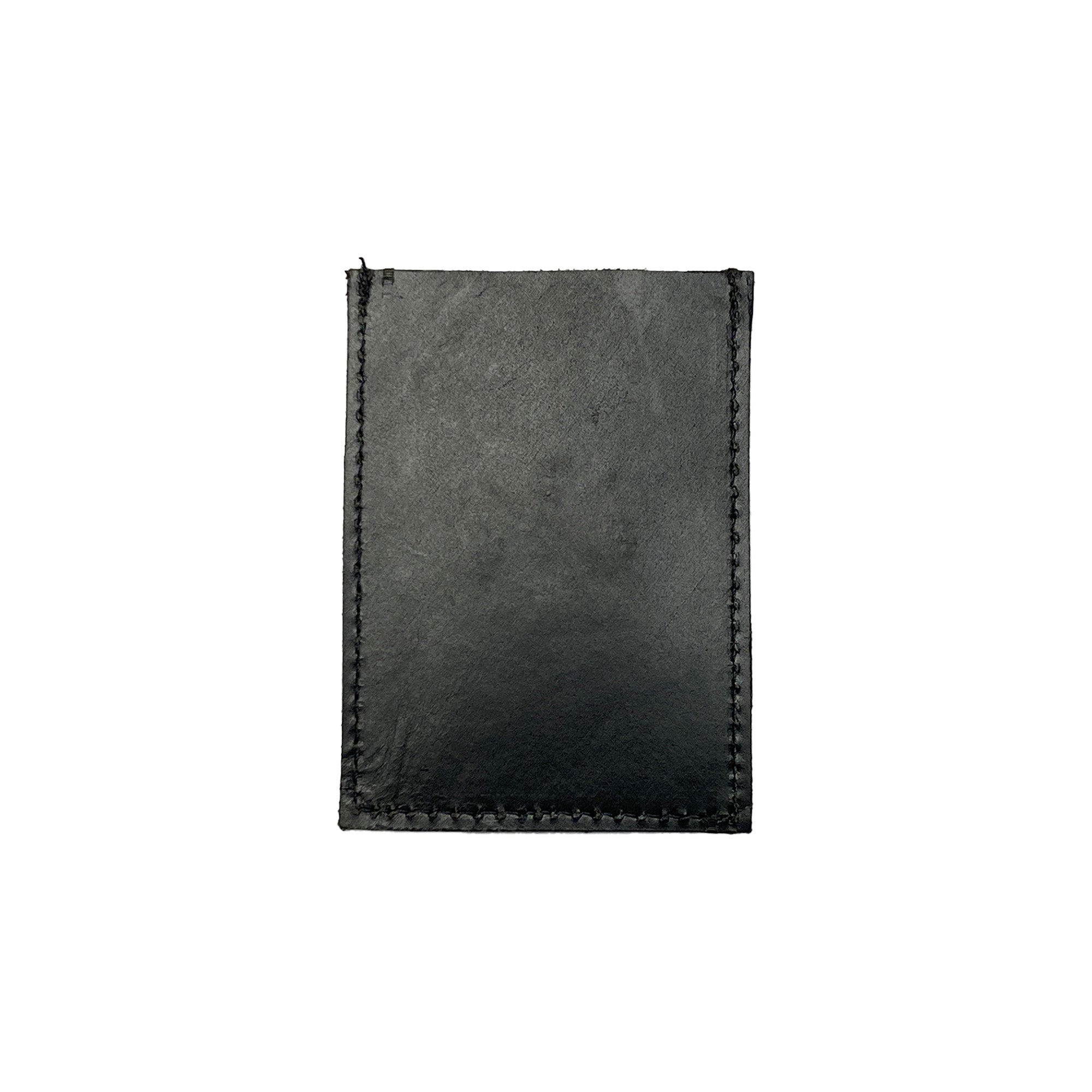 Black leather wallet on a white background