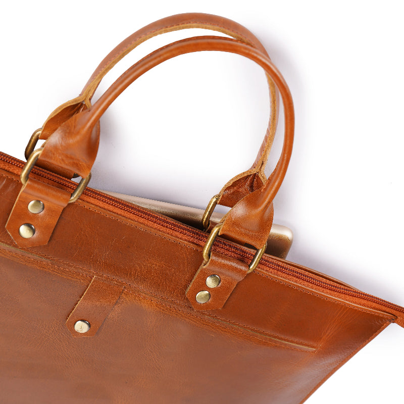 leather laptop sleeve with handle