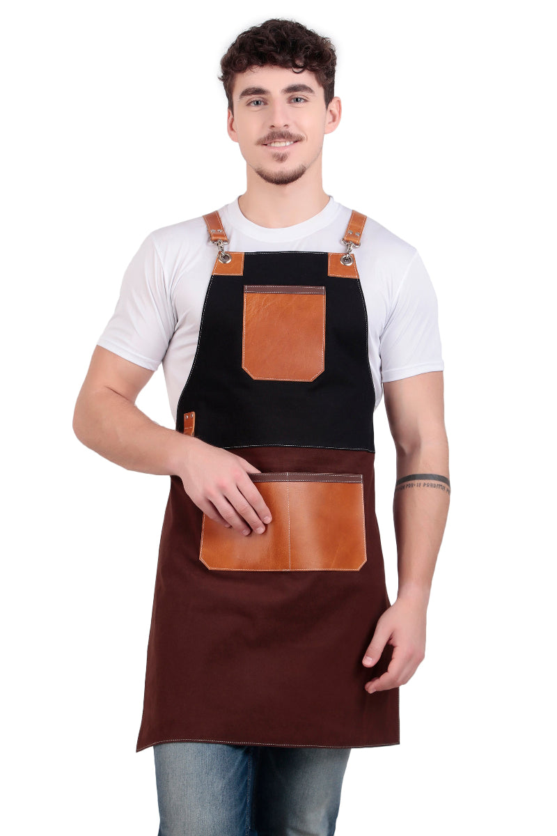 black and tan apron